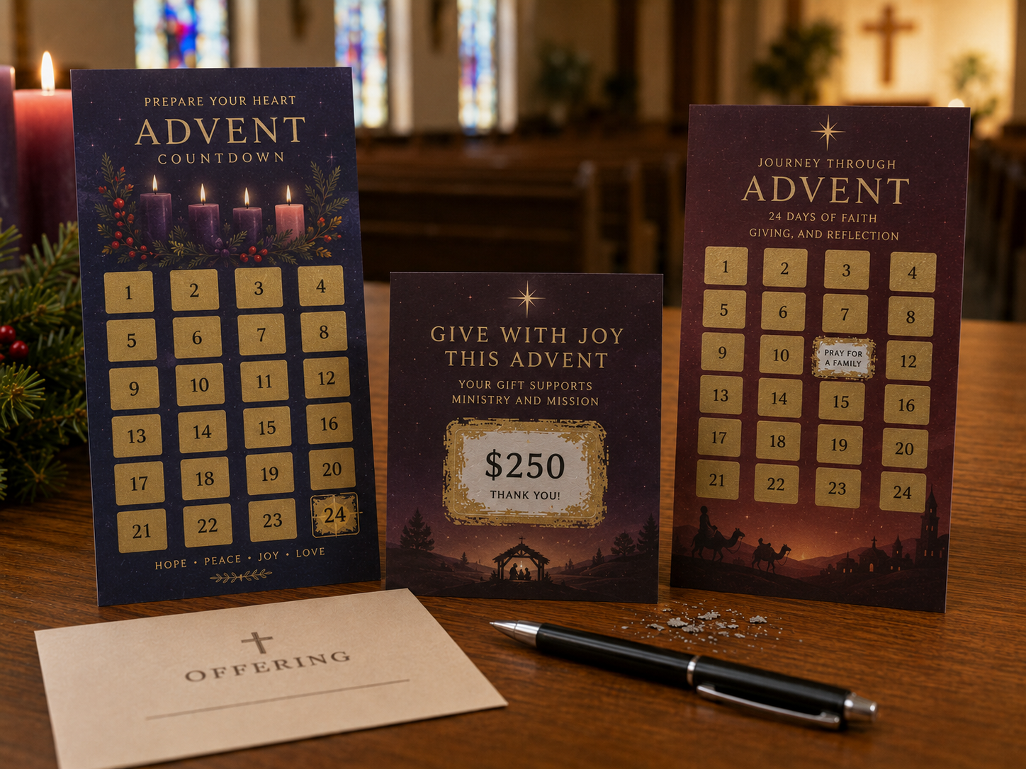 Churches, ministries & religious nonprofits using custom scratch-off cards