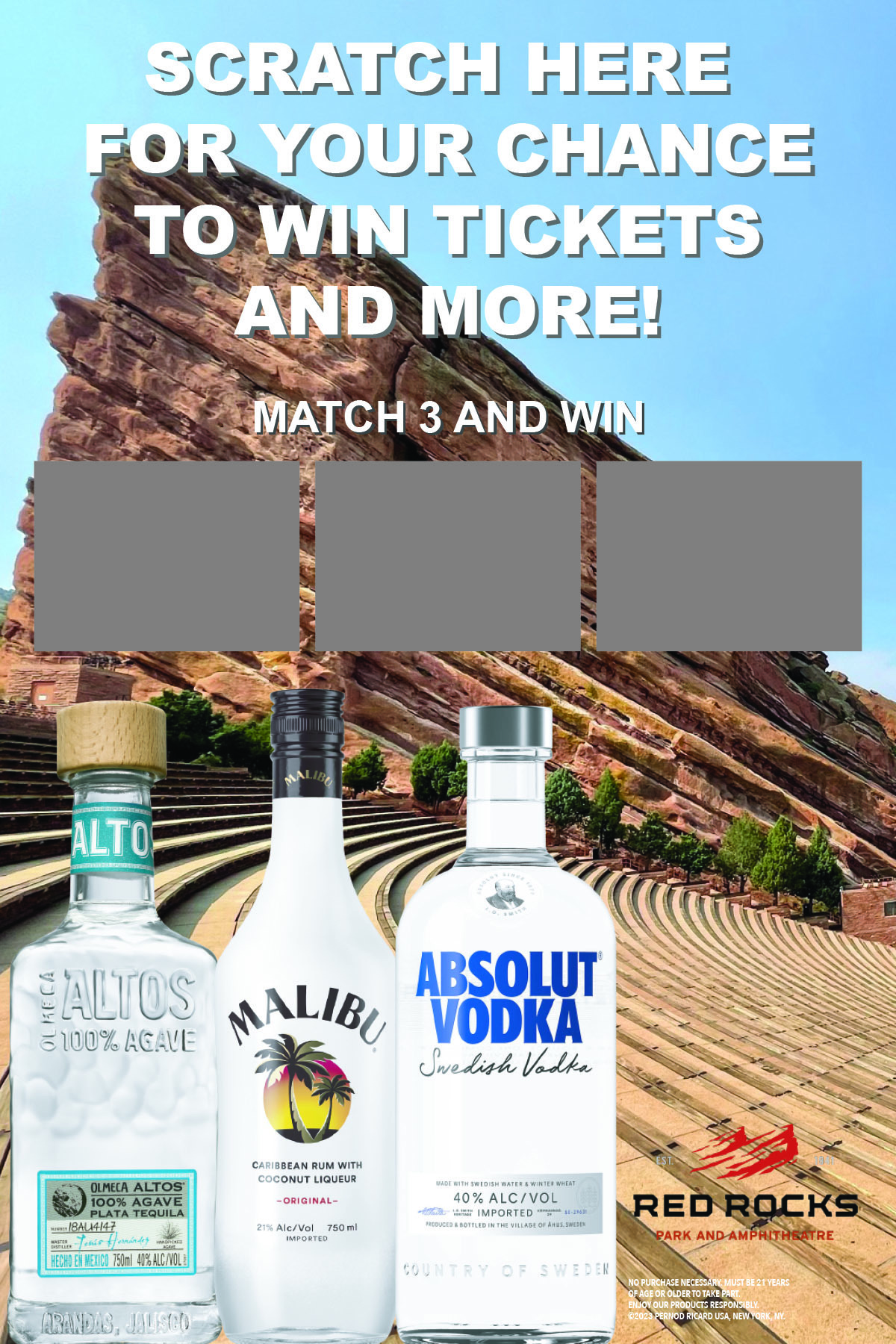 Full-color scratch off ticket printed for a retail store promotion