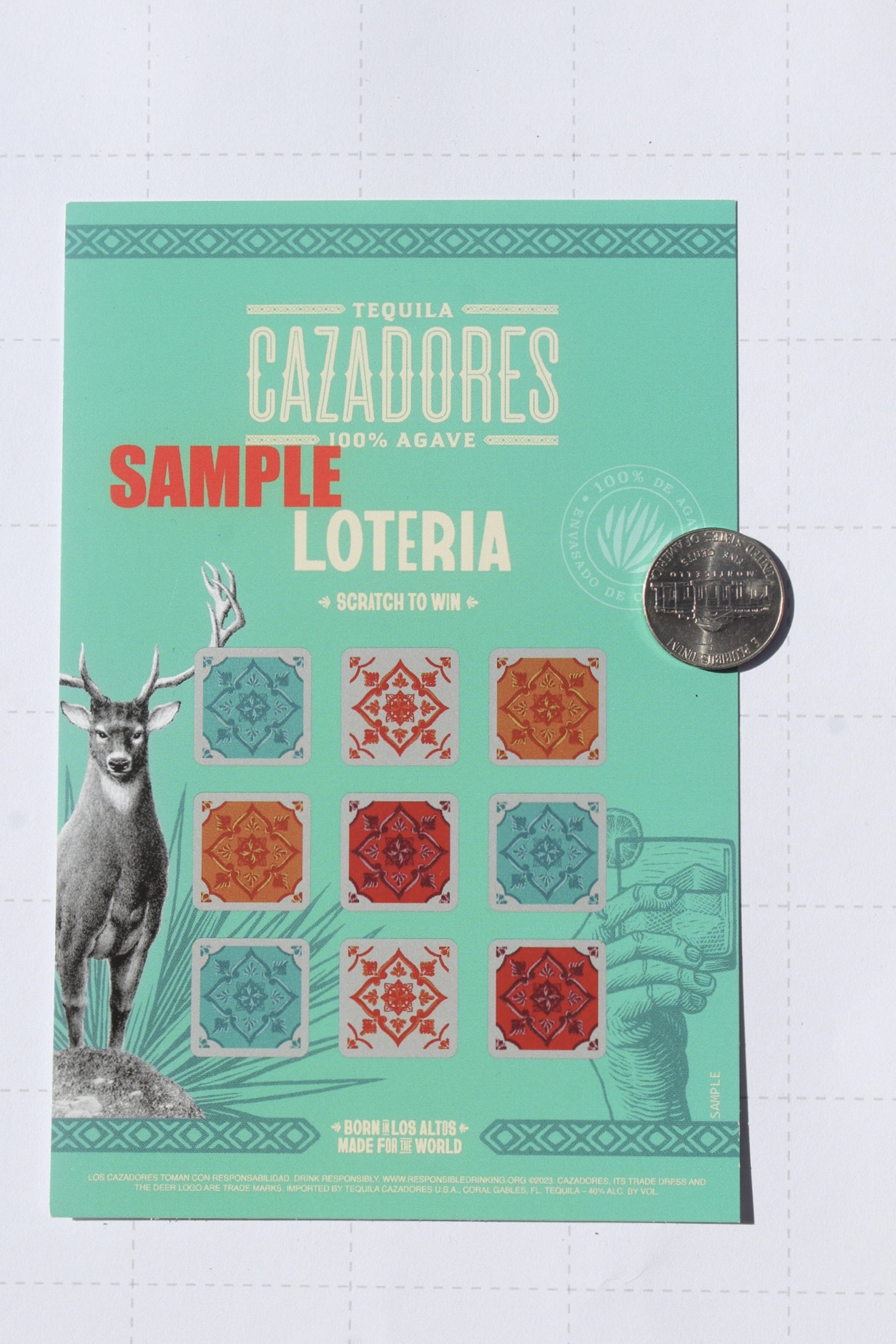 Golf tournament scratch off card used for a hole-in-one contest