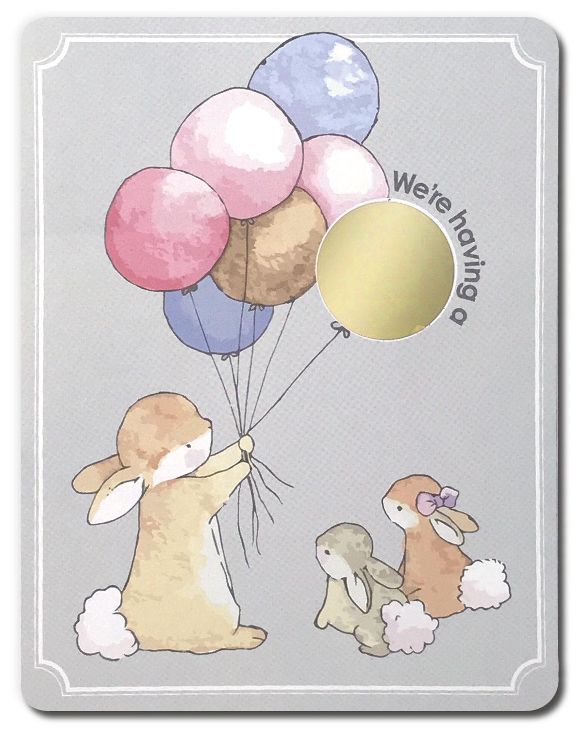 Classic single-color scratch off card with a silver latex panel