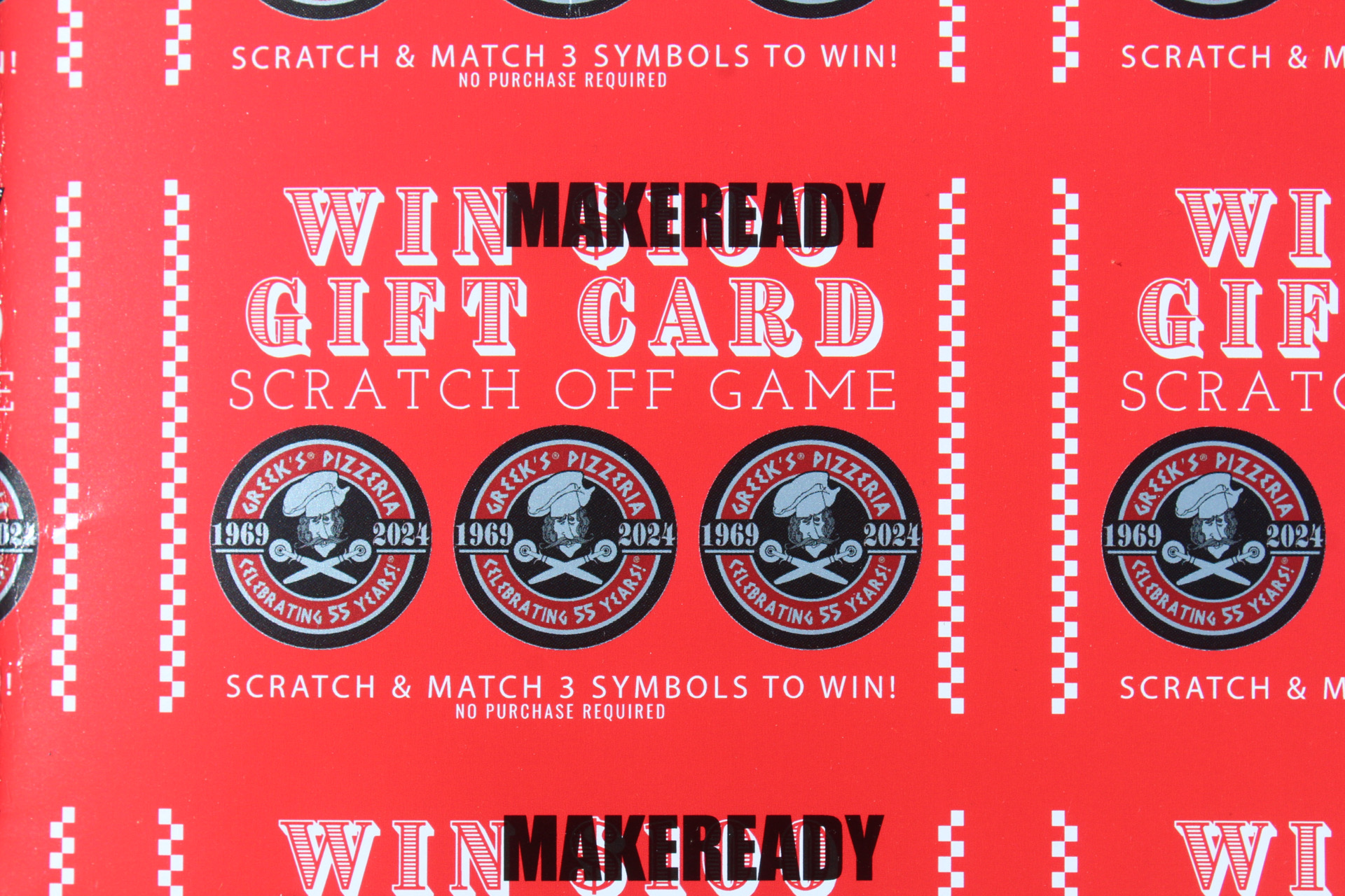 Education and school fundraiser scratch off card