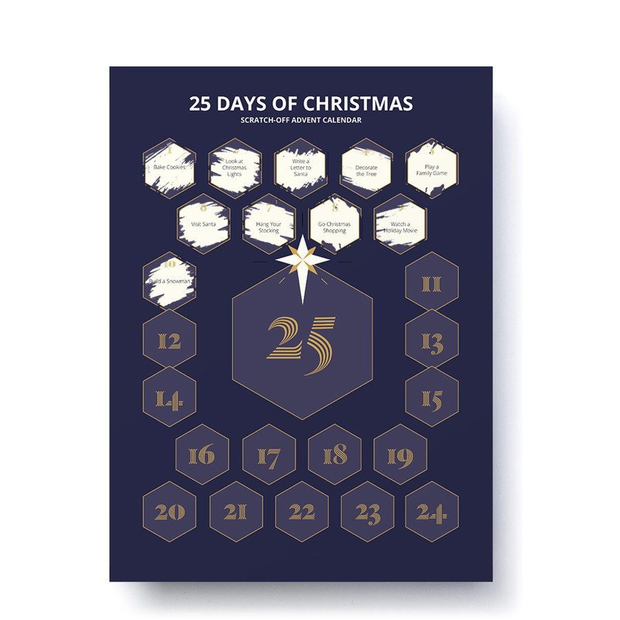 Starry Night Advent Calendar: actual product photo