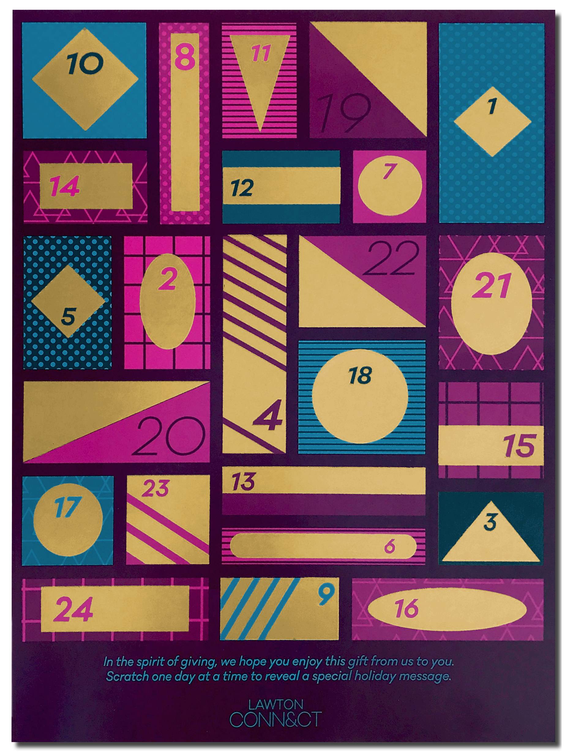 Franchise multi-location scratch off card with a shared prize legend